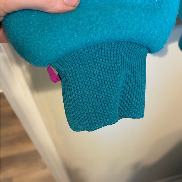 Vintage Columbia Fleece Jacket Teal Purple Colorblock 90s - Picture 4 of 11